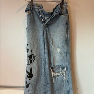 PACSUN PLAYBOY ripped denim jeans